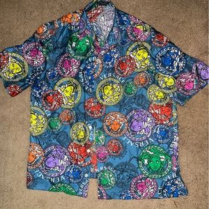 Silk multi color Versace button up